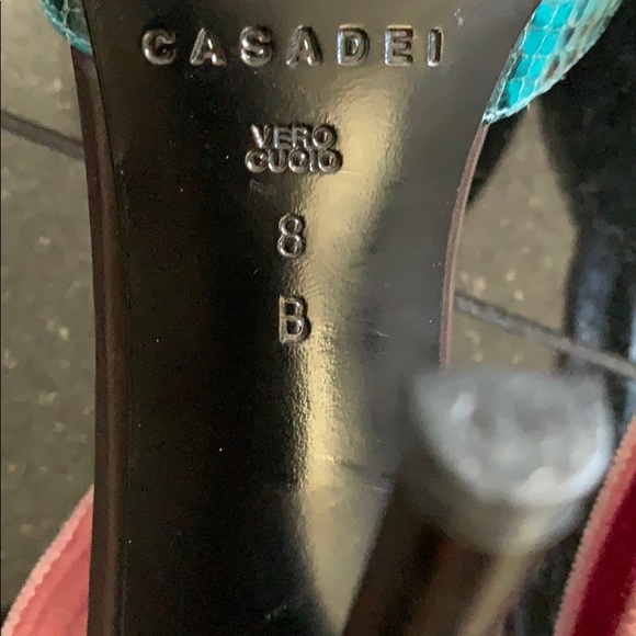 Casadei colorful snake and velvet heels - Picture 5 of 5